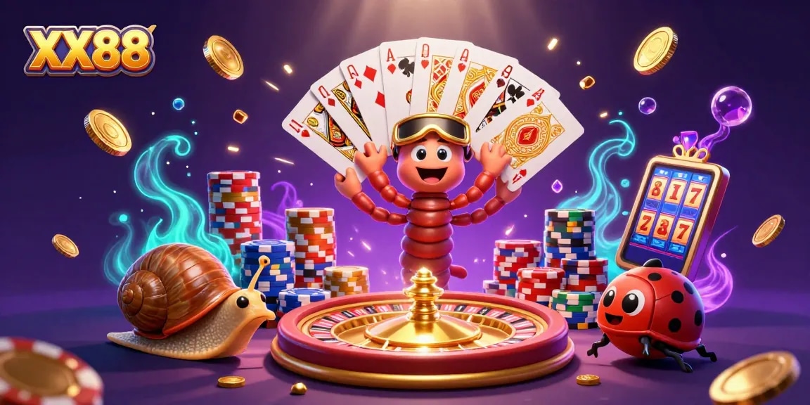 Experience the excitement of XX88 with vibrant casino characters and dynamic game elements