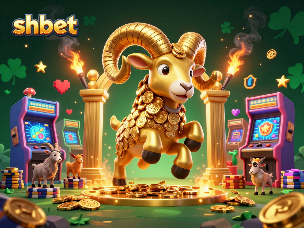Experience thrilling shbet online gameplay with a vibrant 3D cartoon illustration featuring dynamic casino elements.