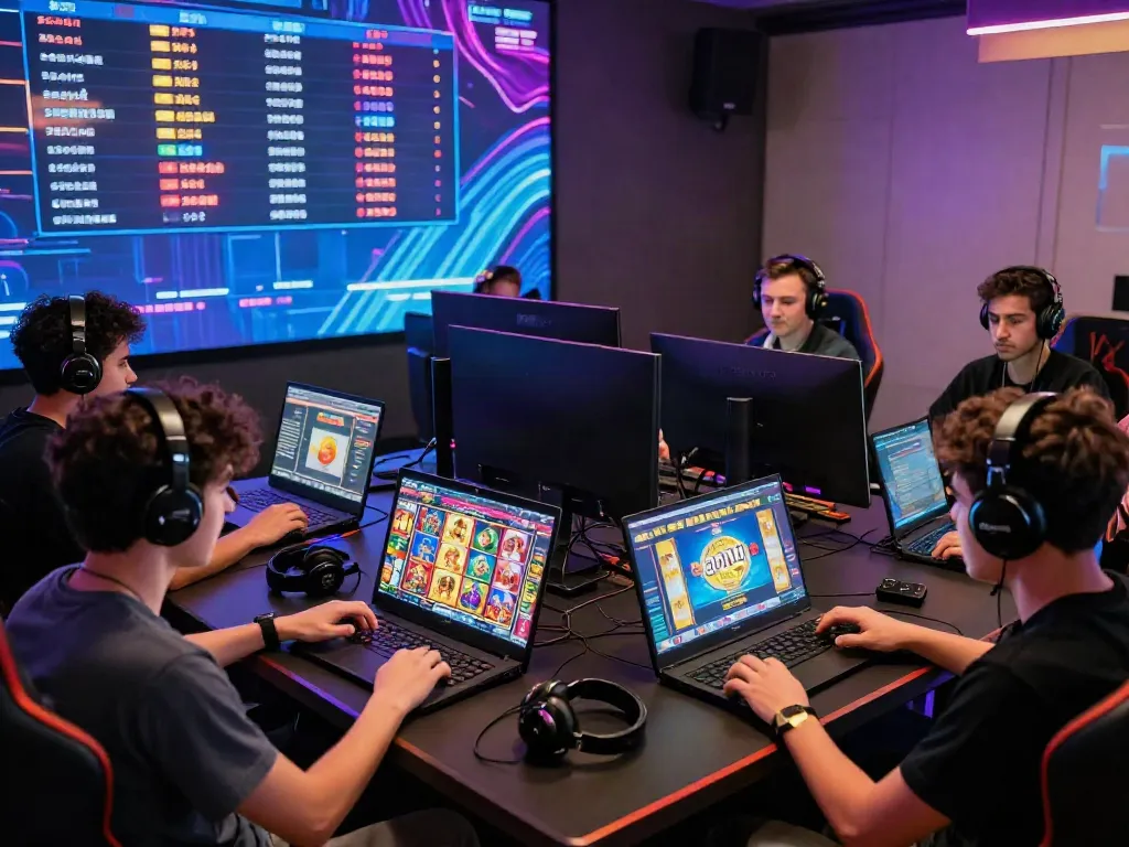 Online casino gaming action at DA88 with players enjoying slots and card games.