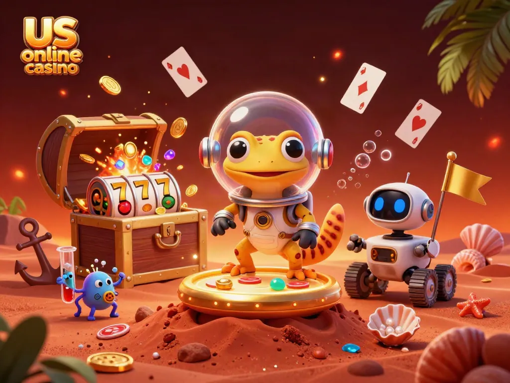 Experience thrilling adventures at the us online casino with Martian gecko and treasures.