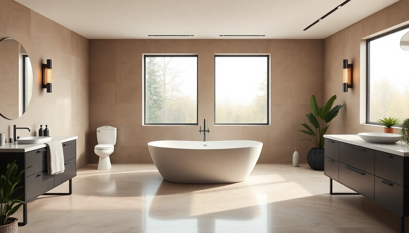 Beautiful bathroom renovations vancouver with modern design elements and natural light.