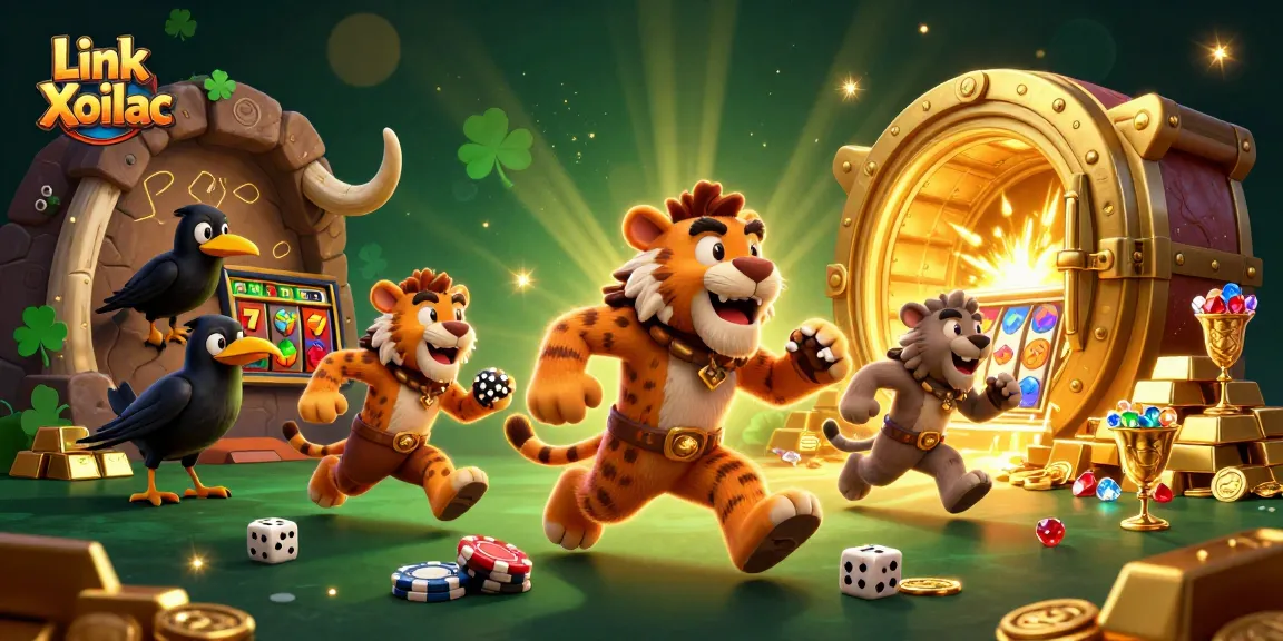 Engage with Link Xoilac's thrilling casino adventures featuring vibrant slot machines and dynamic characters.