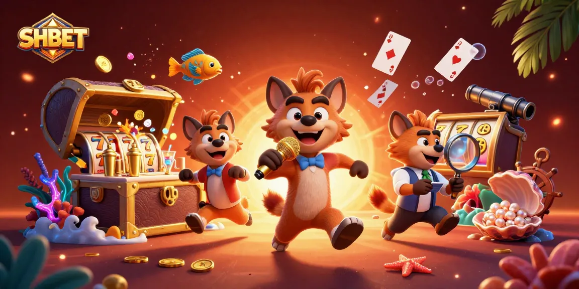 Experience the lively comedy casino scene at SHBET with entertaining hyenas and exciting slot details.